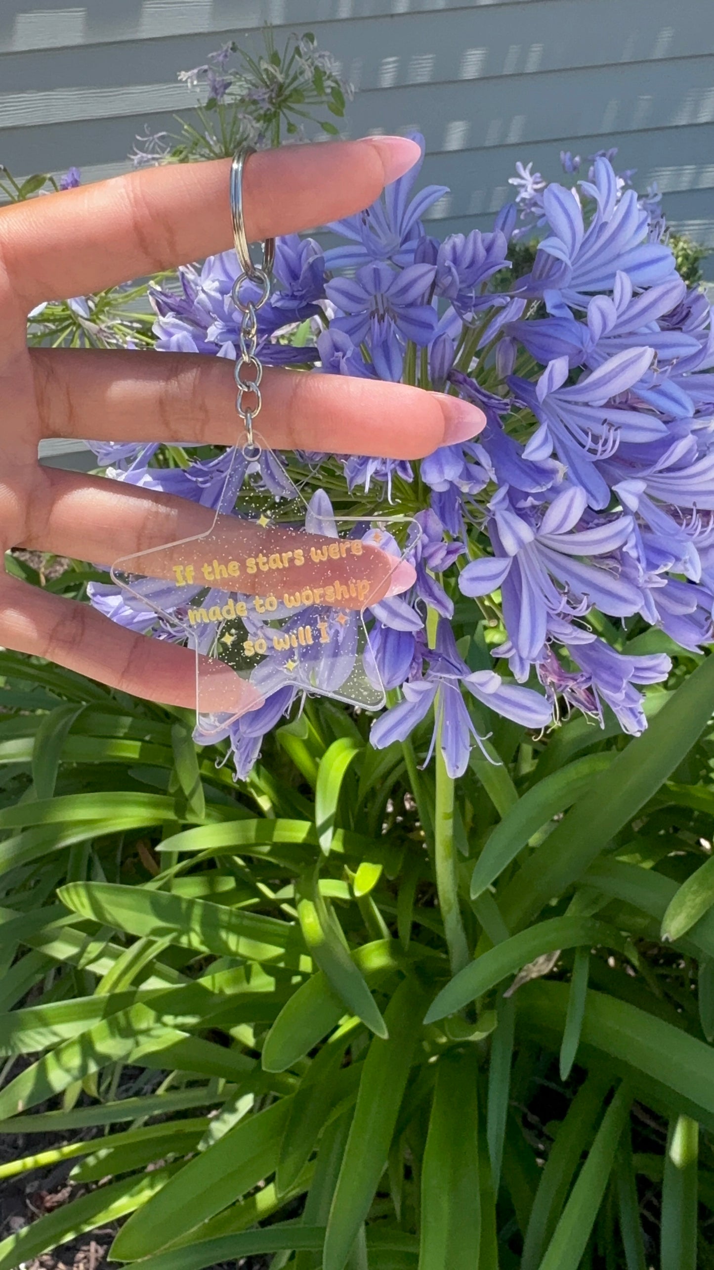 If the Stars were made to Worship so Will I Star Keychain