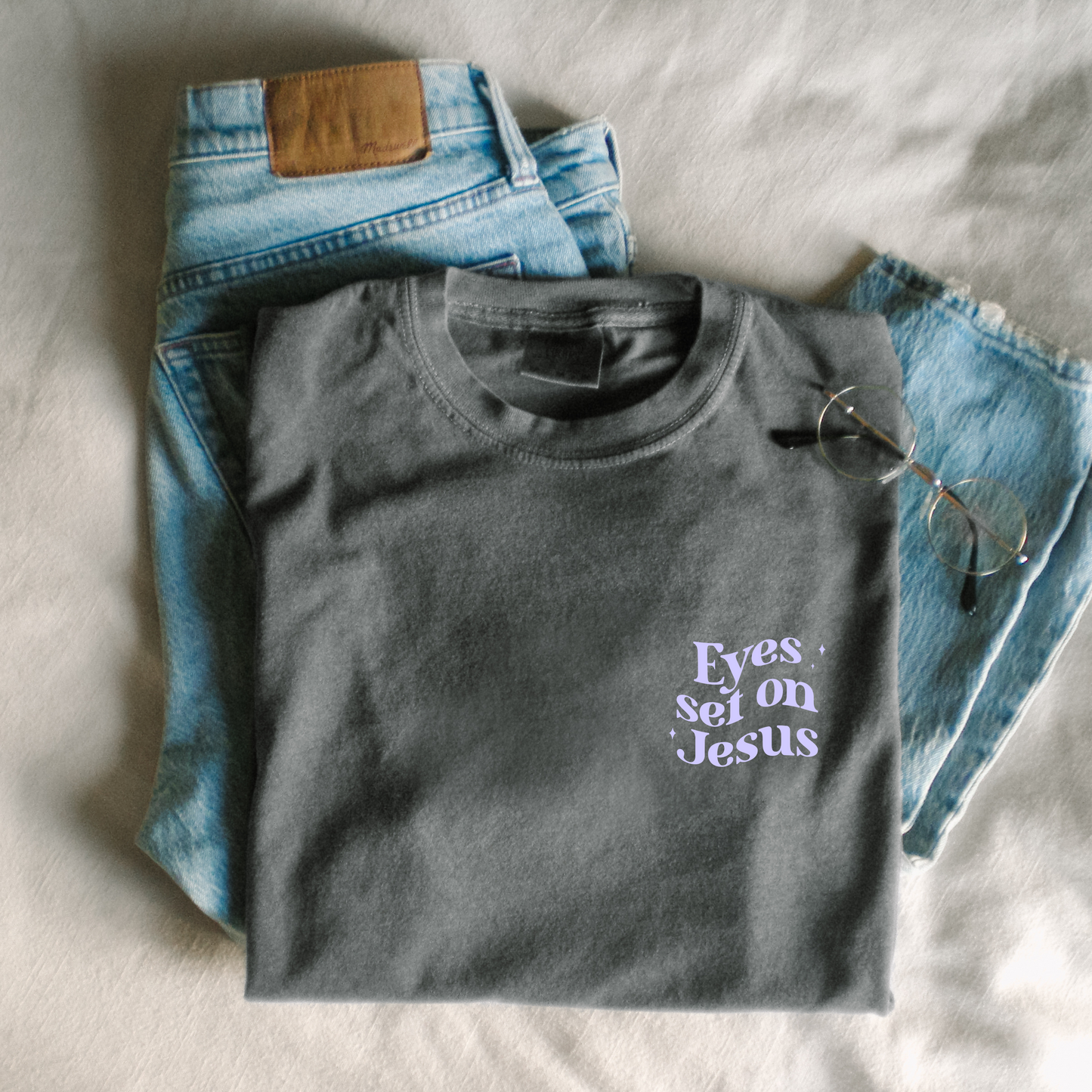 Set Your Eyes On Jesus Graphic Front/Back Tee