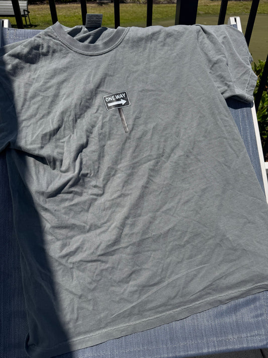 One Way Tee Front/Back- New!