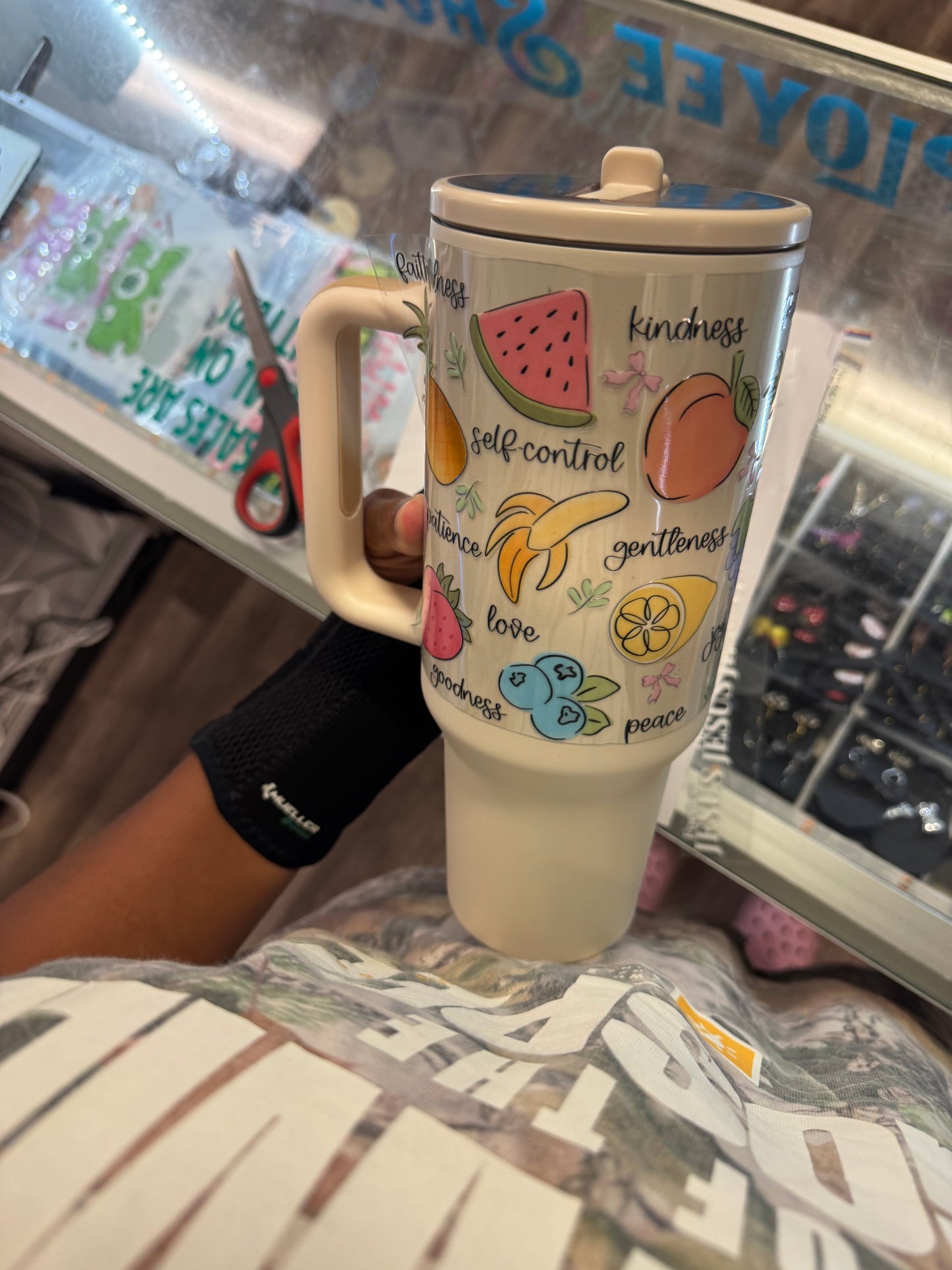 40oz Fruit of the Spirit Flip Straw Tumbler