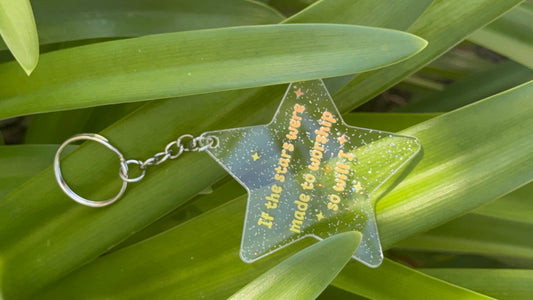 If the Stars were made to Worship so Will I Star Keychain
