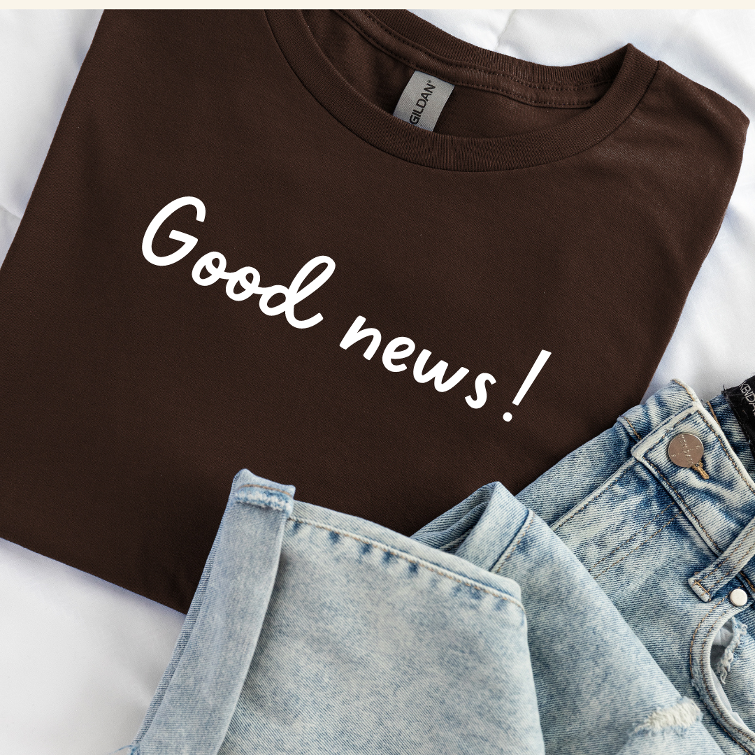 Good News! Jesus Loves You. T-shirt - FRONT-BACK DESIGN -